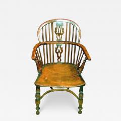 A Fine Pair of 18th Century English Yew Wood Windsor Chairs - 3360293