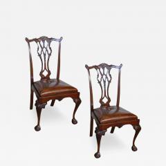 A Fine Pair of 19th Century English Chippendale Chairs - 3241324