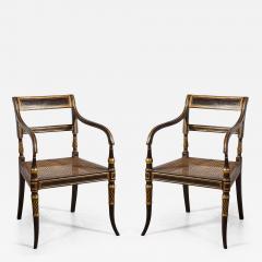 Fine Pair of English Regency Armchairs Fine Pair of English Regency Armchairs