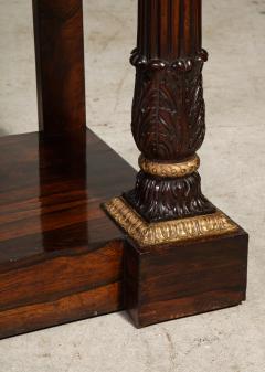 A Fine Pair of Late Regency Rosewood Console Tables with Fossil Marble Tops - 609403