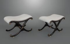 A Fine Pair of Regency X Frame Stools Almost Certainly by Gillows of Lancaster - 2006535