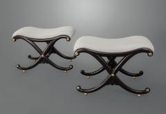 A Fine Pair of Regency X Frame Stools Almost Certainly by Gillows of Lancaster - 2006536