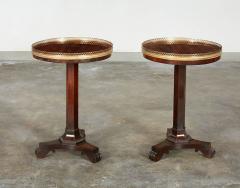 A Fine Pair of Rosewood and Brass End Tables - 3759836