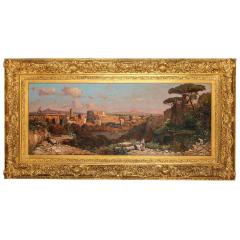 A Fine Roman Landscape Depicting the Colosseum and the Via Sacra - 1622549