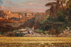 A Fine Roman Landscape Depicting the Colosseum and the Via Sacra - 1622550