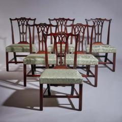 A Fine Set of Six George III 18th Century Gothic Chippendale Dining Chairs 1760 - 4040082