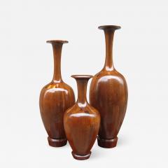 A Fine Set of Three Decorative Wood Vases - 896222