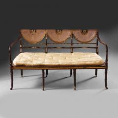 A Fine Simulated Rosewood and Gilt Decorated George III Sheraton Period Settee - 3921009