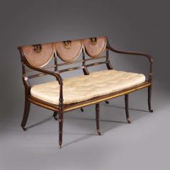 A Fine Simulated Rosewood and Gilt Decorated George III Sheraton Period Settee - 3921024