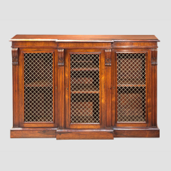 A Fine Small Rosewood Breakfront Cabinet - 4751142