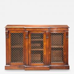 A Fine Small Rosewood Breakfront Cabinet - 4751146