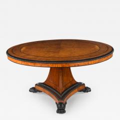 A Fine and Important Regency Pollard Oak and Ebony Centre Table - 4131754