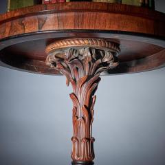 A Fine and Rare William IV Rosewood Revolving Library Bookcase Stamped - 3123511