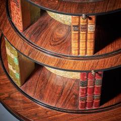 A Fine and Rare William IV Rosewood Revolving Library Bookcase Stamped - 3123589
