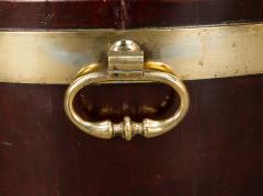 A Fine and Unique Oval and Brass Bound George III Mahogany Bottle Carrier - 826133