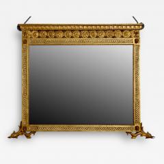 A Finely Carved and Gilded Mirror with Dolphin Feet - 118505