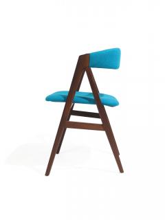A Frame Danish Dining Chairs in Turquoise Wool - 824622