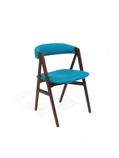 A Frame Danish Dining Chairs in Turquoise Wool - 824624
