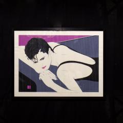 A Framed Art Deco Style Limited Edition Print of a Woman 1980s - 3095926