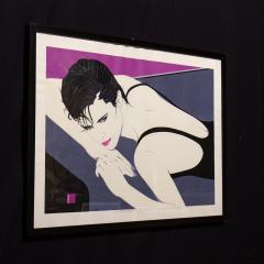 A Framed Art Deco Style Limited Edition Print of a Woman 1980s - 3095927