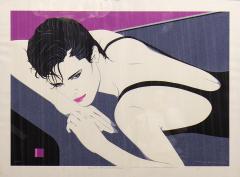 A Framed Art Deco Style Limited Edition Print of a Woman 1980s - 3098233