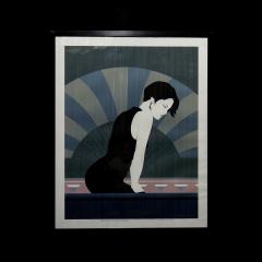 A Framed Art Deco Style Limited Edition Print of a Woman 1980s - 3095947