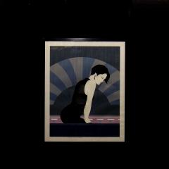 A Framed Art Deco Style Limited Edition Print of a Woman 1980s - 3095949