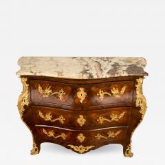 A French 18th C marble top and brass mounts chest of drawers - 2130878