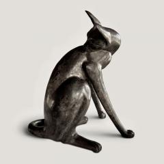 A French 1920s Egyptian Revival Bronze of a Cat - 3984826
