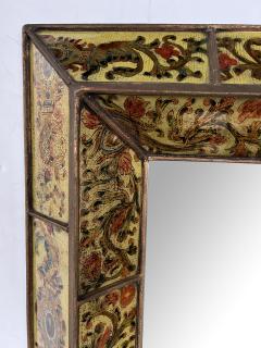 A French 1930s Verre glomis Rectangular Mirror - 3500393