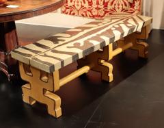 A French 1980s Painted Bench Coffee Table - 3901836