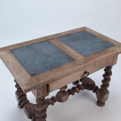 A French Antique Stone top walnut table with twisted legs C 1880 - 2993053