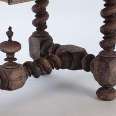 A French Antique Stone top walnut table with twisted legs C 1880 - 2993055