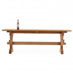 A French Architectural Oak Slab Table C 1945  - 4385387