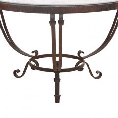 A French Art Deco Iron Mirror Top Occasional Table C 1940  - 4429721