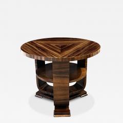A French Art Deco Macassar Ebony Veneered Circular Side Table - 4393294