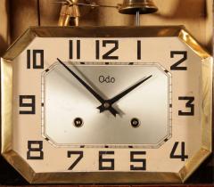 A French Art Deco Oak Signed Odo Automation Striking Wall Clock  - 3613280
