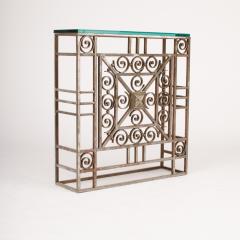 A French Art Deco wrought iron and glass console circa 1930 - 2071209