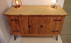 A French Bamboo Iron Work Cabinet circa 1940 - 4155149