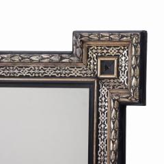 A French Baroque style black silver leaf mirror frame C 1890  - 4153512
