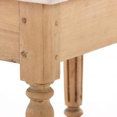 A French Beech Marble Top Table C 1890  - 4527631