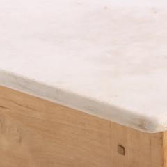 A French Beech Marble Top Table C 1890  - 4527633