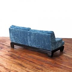 A French Blue Velvet Sofa C 1960 - 4228563