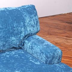 A French Blue Velvet Sofa C 1960 - 4228565