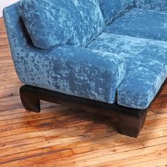 A French Blue Velvet Sofa C 1960 - 4228566