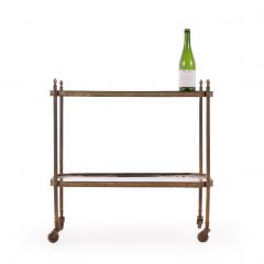 A French Brass Mirrored Bar Cart C 1965  - 4316774