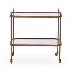 A French Brass Mirrored Bar Cart C 1965  - 4316775