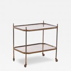 A French Brass Mirrored Bar Cart C 1965  - 4319037