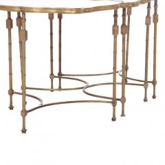 A French Brass Mirrored Tripartite Coffee Table C 1950  - 4331773