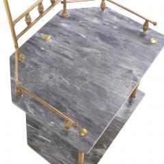 A French Brass and Marble Vanity with Mirror C 1890  - 4434149